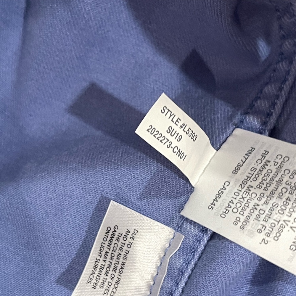 guc j crew factory Women's light Blue periwinkle jean Denim Jacket large - Picture 7 of 8